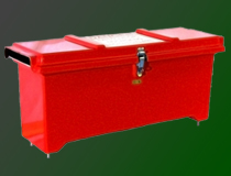 Fiberglass battery boxes for industrial generators and heavy equipment.